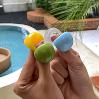 Bagues géométriques en acrylique 2026 Nouvelle tendance Bagues géométriques en acrylique couleur bonbon pour femmes Anneaux de phalange exagérés