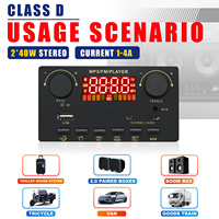 JXBL JX-Y10 2.1 2x40W+80W 12V Decodificador Estéreo Clase D para Placa Amplificadora de Potencia Digital 5.0 Compatible con Pantalla