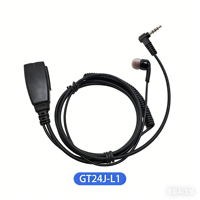 Écouteur radio portable GT24J-L1 avec fonction VOX, prise jack 3,5 mm, cordon de 100 cm, ajustement personnalisé pour talkie-walkie TYT
