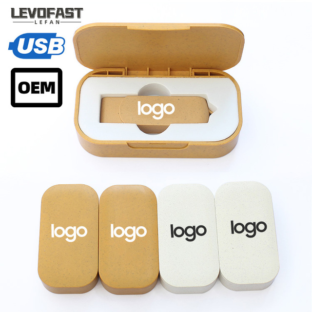 LEVOFAST Wooden USB2.0 With Customized Logo USB 3.0 Flash Drive 128GB with Gift Box