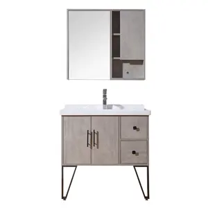 Mueble de baño de madera con espejo con cajón, mueble de lavabo, mueble de baño, tocador
