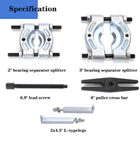 Kit d'outils de démontage d'extracteur de séparateur de roulements de type H, 14 pièces