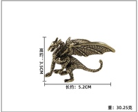 1 pieza Adorno de latón de dragón volador Warcraft, estilo antiguo, de diseño creativo y moderno, mascota de té de dragón mágico, decoración de mesa, artesanía