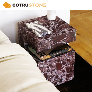 现代罗索莱万托边桌天然石材睡衣手工大理石茶几家居家具装饰 - Product Image 6