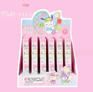 YWMX 22 Pcs And 2 Pcs Rewards /box Ballpoint Pens Kawaii Kuromi Melody Series Student Pens Smooth Writing Supplies