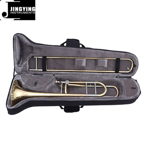 <span class=keywords><strong>Trombone</strong></span> modifié ténor de haute qualité, <span class=keywords><strong>instrument</strong></span> à vent en <span class=keywords><strong>cuivre</strong></span> Jingying Music 2023, clé Bb/F, <span class=keywords><strong>cuivre</strong></span> blanc, glissière externe - Product Image 1