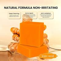 Savon Herbal à la Carotte Marque Blanche Effet Éclaircissant pour la Peau, Savon à l'Acide Kojique au Curcuma pour Enfants, Vente en Gros Disponible