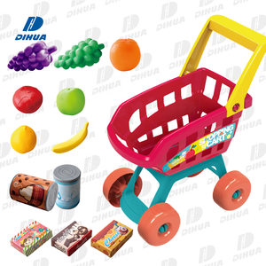 Carrello della Spesa Giocattolo per Bambini, Set da Cucina con Cibo Finto, Gioco di Ruolo per Bambine e Bambini, 13 Pezzi - Product Image 1