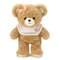 Bavoir en peluche ours en peluche adorable et câlin pour bébé, rembourrage en coton PP, doublure en maille lavée, cadeau pour enfant, confort