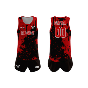 Maillot de rugby tactile personnalisé de haute qualité, impression numérique, débardeur de football, séchage rapide, uniforme de rugby tactile, 100% polyester, unisexe, adulte - Product Image 2