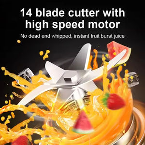 เครื่องคั้นน้ำผลไม้และผักแบบพกพา ใช้พลังงานไฟฟ้า ชาร์จผ่าน USB พร้อมหน้าจอ LCD เหมาะสำหรับการเดินทาง ครอบครัว และกิจกรรมกลางแจ้งอเนกประสงค์ - Product Image 5