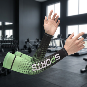 Manchons de bras sportifs dégradés anti-UV à compression pour cyclisme et activités de plein air, unisexe adulte, en Spandex et Polyester, impression par sublimation - Product Image 3