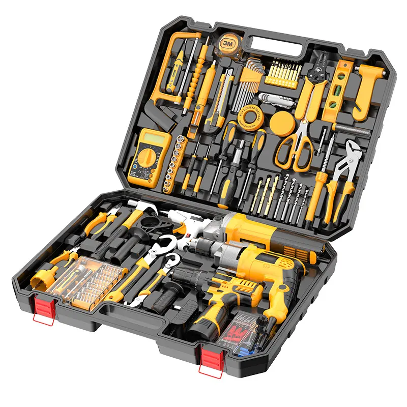 DW Power Tools Juego completo de herramientas manuales y eléctricas inalámbricas de 28 piezas preferidas por electricistas profesionales
