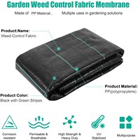 Tapis anti-mauvaises herbes en tissu tissé PP pour jardin, rouleau de tissu tissé PP pour serre