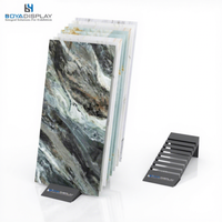 Présentoir portable moderne en métal de haute qualité pour carreaux de granit, de porcelaine et de quartz, avec options personnalisables