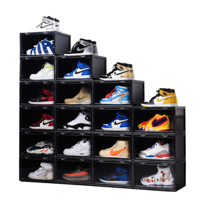 Sneaker Storage Box Storage Shoe Box Custom Logo Transparent Plastic Sneaker Storage Shoe Box