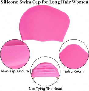 <b>Extra</b> <b>Large</b> Swimming Long Cap Waterproof Swim Hats Bathing Caps to Keep Hair Dry for Women Man - Product Image 2