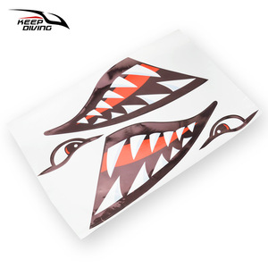 Autocollant en PVC en forme de bouche de requin Keep Diving KK-A40 pour kayak, jet ski, bateau, planche à pagaie SUP, étanche - Product Image 2