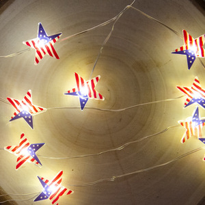 DAMAI Led American <b>Star</b> Flag String <b>Light</b> Decorative <b>Lights</b> for American Independence Day Decoration 4th of July Decoration - Product Image 2