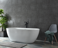 Baignoire autoportante ovale moderne en acrylique de haute qualité, écologique, de luxe, pour bain profond, ensemble pour salle de bain OEM ODM
