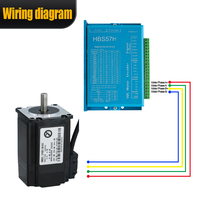 Kit Motor Loop Tertutup HLTNC NEMA 23 2.2Nm 3Nm HBS57H Hybrid Servo Driver 4.2A Poros 8mm Tanpa Kehilangan Langkah untuk CNC Router Printer 3D