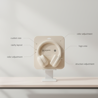 Boîte d'emballage écologique personnalisée en pulpe moulée pour casque audio, étui de protection gaufré pour l'électronique, taille et couleur personnalisables