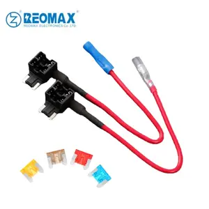 Mini Low Profile Add-a-Circuit Fuse Tap Adapter Micro Inline Fuse Holder with UL RoHS Wire 1015 1007 Bullet Connector