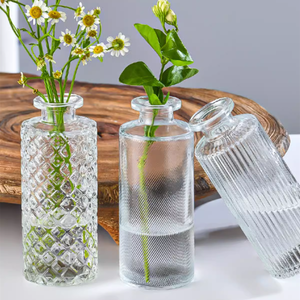 많은 디자인 작은 크기 투명 하이 퀄리티 꽃 유리 꽃병 새싹 꽃병 대량 장식 - Product Image 3