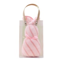 Serviette en polaire corail en forme d'ours mignon, douce et absorbante, avec sac, idéale pour les enfants, cadeau de naissance ou d'anniversaire
