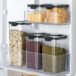 Pasta Storage Kitchen Storage Box Transparent Food Container Food Storage Container Set Food Container With Black Lid