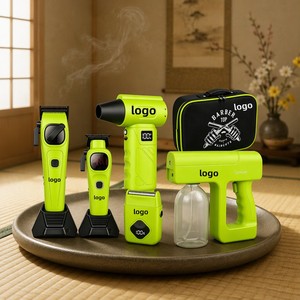 Kit <span class=keywords><strong>de</strong></span> barbier professionnel <span class=keywords><strong>5</strong></span> en 1 : tondeuse à cheveux, tondeuse <span class=keywords><strong>de</strong></span> précision, rasoir, vaporisateur et ventilateur turbo avec coffret cadeau portable - Product Image 2