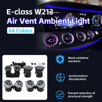 Kit complet d'éclairage d'ambiance intérieur à LED 64 couleurs pour les grilles d'aération de type turbine, compatible Mercedes-Benz Classe E W213 2016-2023
