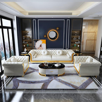 Royal Luxury Sofa Wohnzimmer möbel Leder Schnitts ofa L-förmige Chesterfield Sofa Set