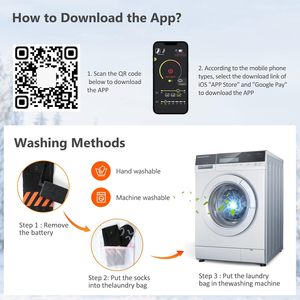 Thoáng Khí Phi Hành Đoàn Có Thể Sạc Lại Pin Dệt Kim Vớ Có Thể Giặt Nước Nóng Câu Cá Băng Thường Sử Dụng Chất Lượng Ứng Dụng Điều Khiển Từ Xa Trẻ Em - Product Image 5