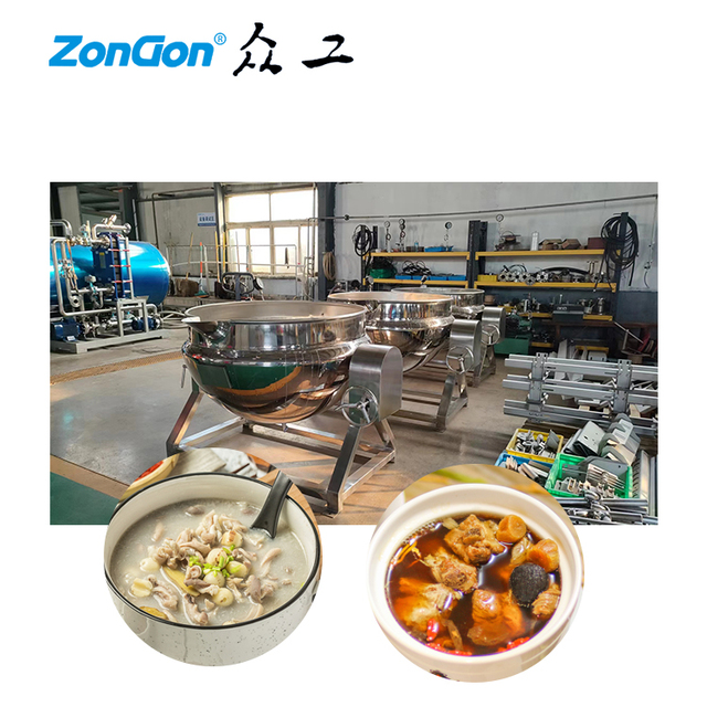 Zhonggong Commercial Cooking Jacketed Kettle/electric Cooking Machine Automatic Pot Stirrer