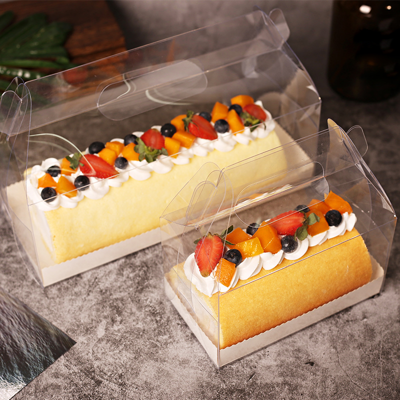 Caja transparente para sushi y postres.