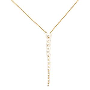 Zogxin Pearl Necklace Long Graduated White Pearls Gold Chain Women's Everyday Wear Jewelry - Product Image 5