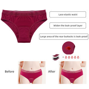 Culottes menstruelles écologiques personnalisables, taille basse, ODM, pour femmes et adolescentes, anti-fuites, lavables, absorbant le flux - Product Image 4