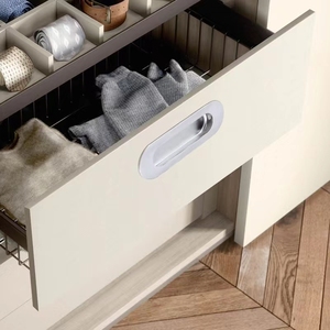 120mm furnitur tersembunyi besi tahan karat pegangan tarik Oval Flush lemari dapur lemari laci pintu geser kamar tidur tersembunyi - Product Image 3