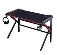 Ensemble de table de jeu pour ordinateur gamer électrique LED en métal noir sur pied OEM ODM pour ordinateur portable PC RGB Racing avec chaise combinée