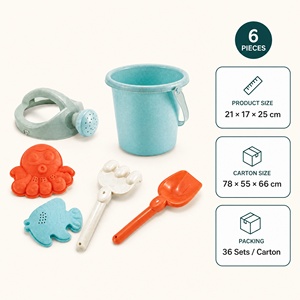 Juego de Juguetes de Playa de Silicona para Niños, 6 Piezas, Herramientas para Jugar en la Arena con Cubo, Pala, Rastrillo, Moldes de <span class=keywords><strong>Pulpo</strong></span> y Pez y Regadera para Diversión al Aire Libre - Product Image 5