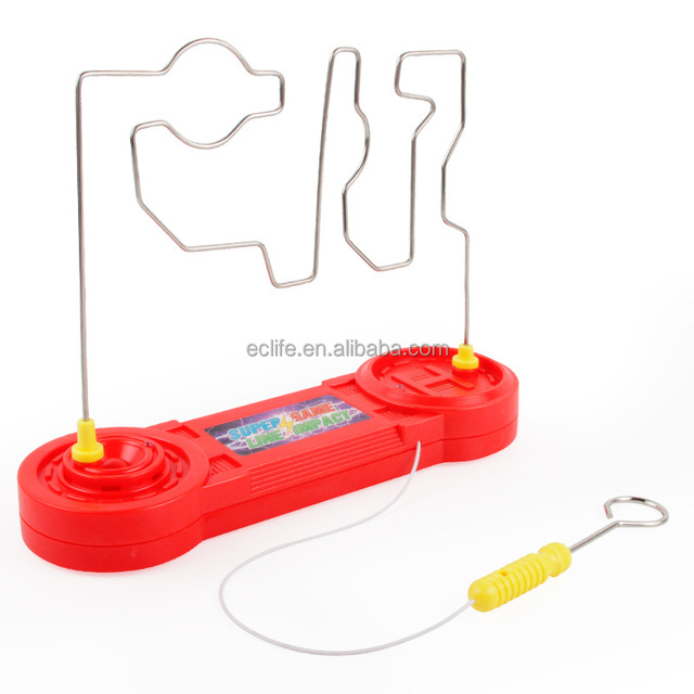 Hot Selling Kids Party Funny Game Buzz Wire Set Electric Shock Toy Electric Touch Maze Game