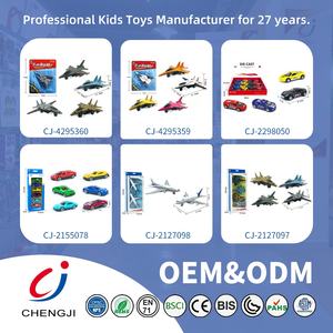 청지 합금 규모 모형 항공기 다이 캐스트 풀 백 시뮬레이션 금속 모형 비행기 조립 장난감 - Product Image 6