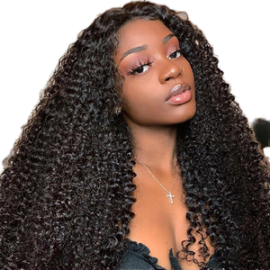100% Brazilian Unprocessed Virgin Remy Hair <b>Wig</b> Best Quality Cuticle Aligned Kinky Curly Afro Style Long Length Easy to Wear - Product Image 1