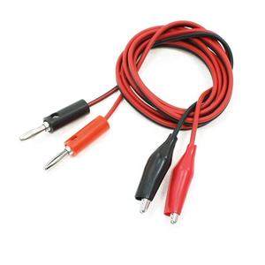 2pcs 1 metro cocodrilo clip AV de prueba, Banana macho Cable de conector Dual de sonda de 35mm de cocodrilo clip 1 M para multímetro - Product Image 2