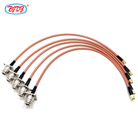 Câble RG400 en gros, fourni par l'usine, avec connecteur SMA mâle vers connecteur N femelle à bride 4 trous, câble d'extension Pigtail