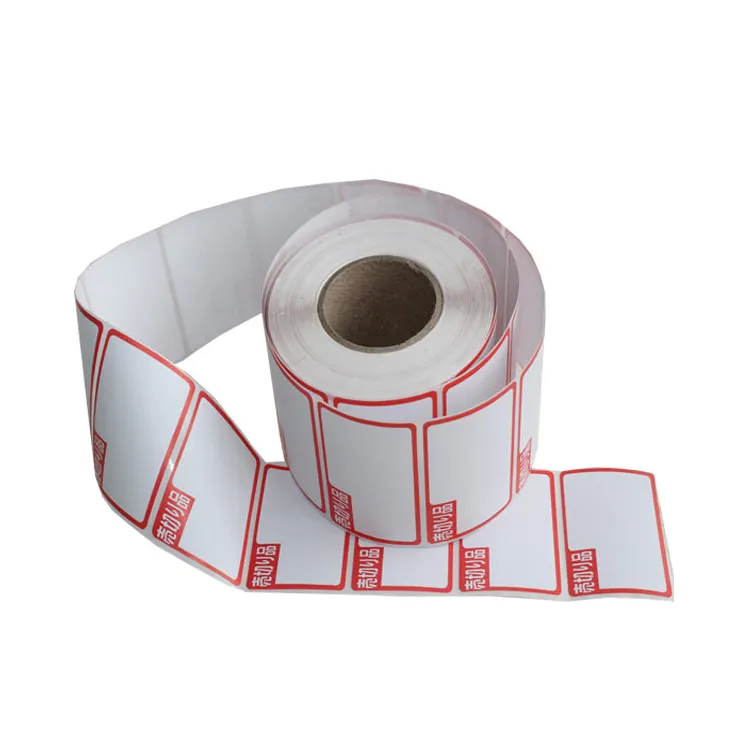 Rotolo di carta termica per etichette adesive in bianco con codice a barre antifurto per fornitori specializzati