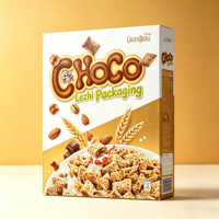 Boîte d'emballage alimentaire en carton pour céréales de petit-déjeuner, boîtes vides pour céréales, emballage en papier pour porridge instantané