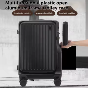 <span class=keywords><strong>Valise</strong></span> à roulettes de cabine séparée à accès rapide, boîte à documents de bureau portable en aluminium haut de gamme de 20 pouces - Product Image 2