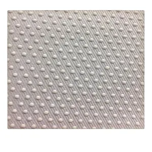 Polyester microfiber peach skin mattress polka dot dots anti slip white color non slip fabric